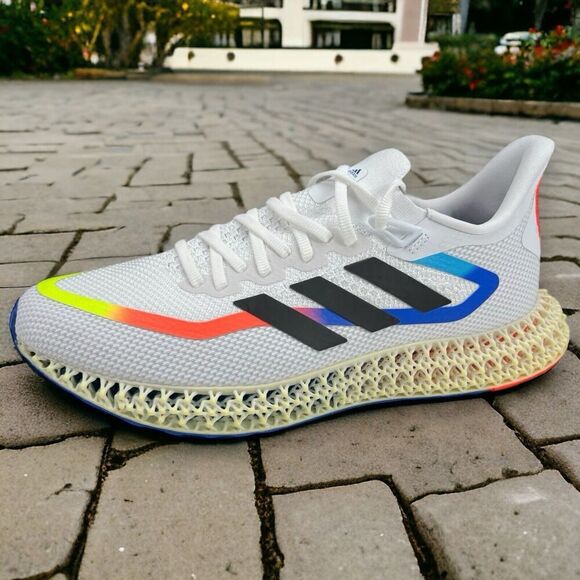 Adidas 4DFWD 2 Mens Size 14 Running Shoes White Power Blue 2022 NEW $200!